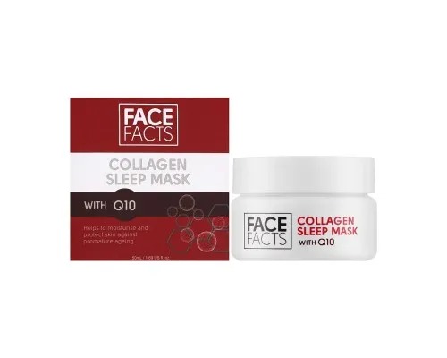 Маска для обличчя Face Facts Collagen & Q10 Sleep Mask Нічна з колагеном та коензимом Q10 50 мл (5031413917185)