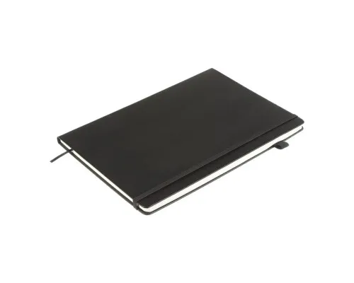 Книга записна Buromax Etalon 210x295 мм 96 аркушів в клітинку обкладинка зі штучної шкіри Чорна (BM.294160-01)