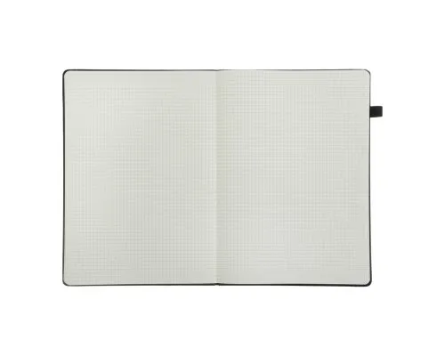 Книга записная Buromax Etalon 210x295 мм 96 листов в клетку обложка из искусственной кожи Черная (BM.294160-01)