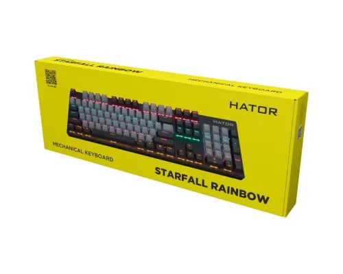 Клавіатура Hator Starfall Rainbow Origin Blue USB Grey/Black (HTK-609-BGB)