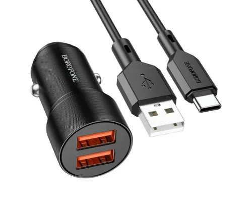 Зарядний пристрій BOROFONE BZ19 charger set (Type-C) 2 x USB Black (BZ19CB)