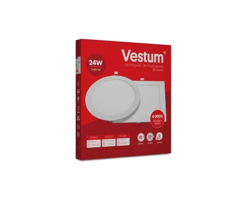 Світильник Vestum LED 24W 6000K 220V (1-VS-5106)