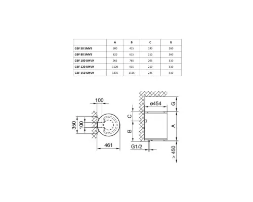 Бойлер Gorenje GBF 150 SM V9 (GBF150SMV9)