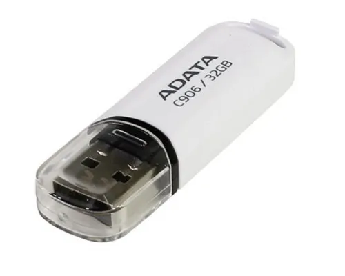 USB флеш накопичувач ADATA 32GB C906 White USB 2.0 (AC906-32G-RWH)