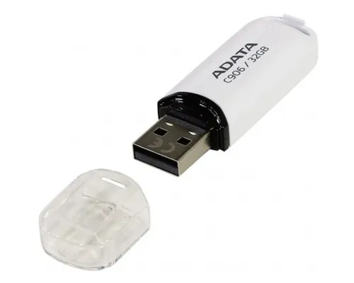 USB флеш накопичувач ADATA 32GB C906 White USB 2.0 (AC906-32G-RWH)