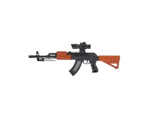 Игрушечное оружие ZIPP Toys Автомат свето-звуковой AK47, черный (827B)