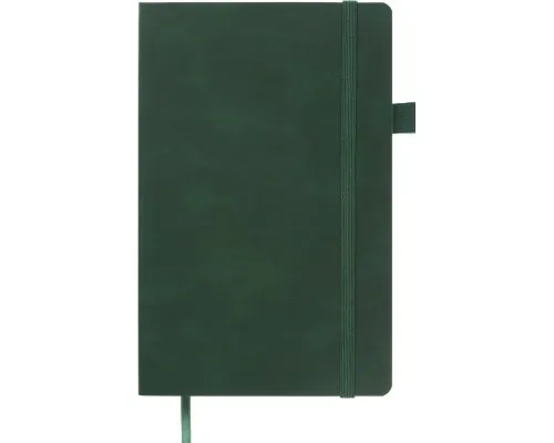 Книга записна Buromax Primo 125x195 мм 96 аркушів в клітинку обкладинка зі штучної шкіри Зелена (BM.291161-04)