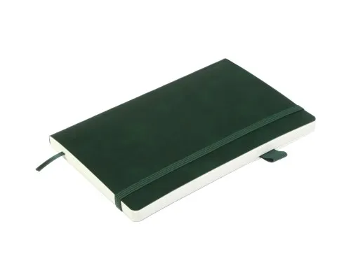 Книга записна Buromax Primo 125x195 мм 96 аркушів в клітинку обкладинка зі штучної шкіри Зелена (BM.291161-04)
