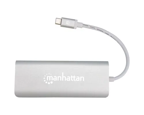 Концентратор Intracom USB3.1 Type-C to HDMI/USB 3.0x2/RJ45/SD/PD 60W Hub 7-in-1 Manhattan (152075)