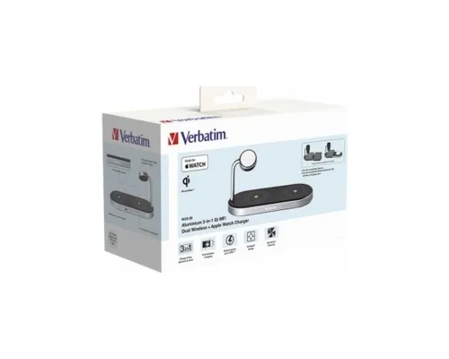 Зарядний пристрій Verbatim 3in1 Apple Watch and Dual iPhone Charging Stand (49557)
