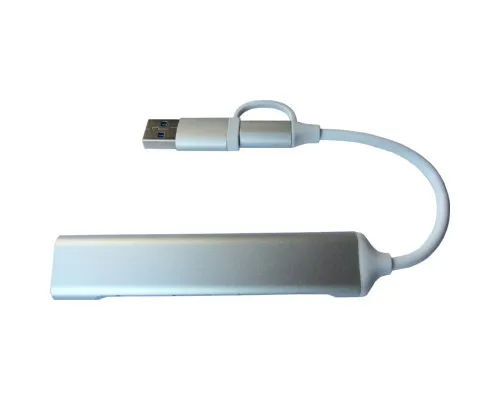 Концентратор Dynamode 5-in-1 USB Type-C/Type-A to 1хUSB3.0, 2xUSB 2.0, card-reader SD/MicroSD (DM-UH-518)