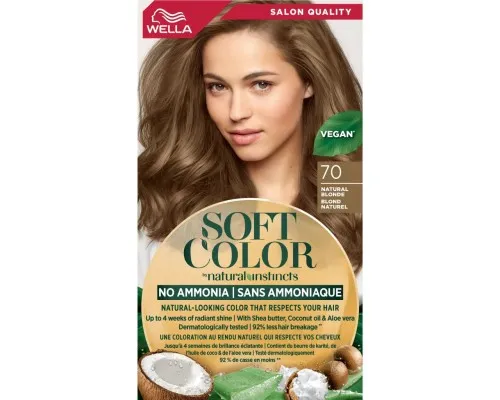 Фарба для волосся Wella Soft Color Безаміачна 70 - Натуральний блонд (3614228865784)