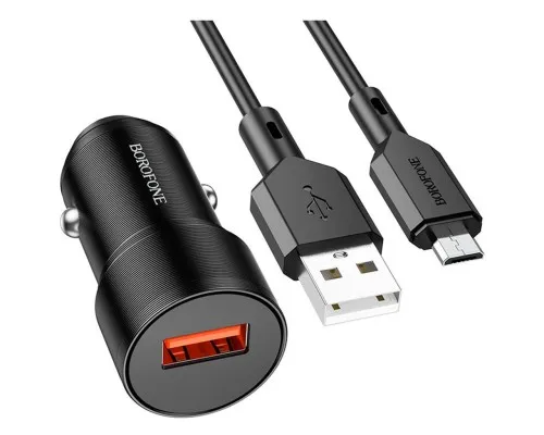 Зарядное устройство BOROFONE BZ19A charger set (Micro) USB-A Black (BZ19AMB)