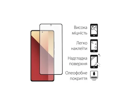 Чехол для мобильного телефона Dengos Kit for Xiaomi Redmi Note 13 Pro 4G case + glass (Black) (DG-KM-67)