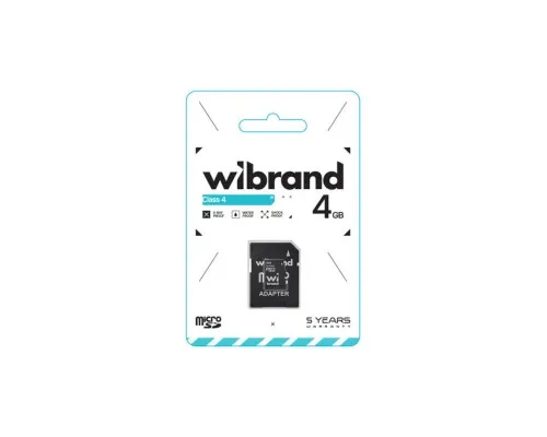 Карта памяти Wibrand 4GB microSD class 4 (WICDC4/4GB-A)