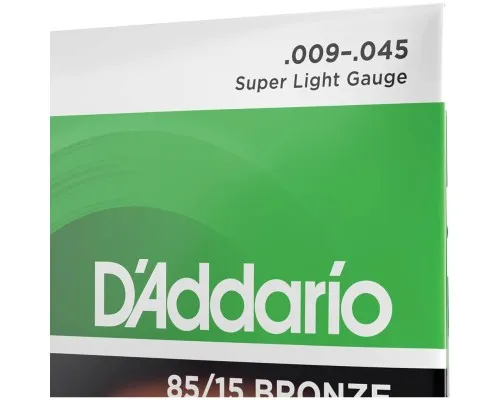 Струни для гітари D'Addario 85/15 Bronze Super Light (09-45) (EZ890)