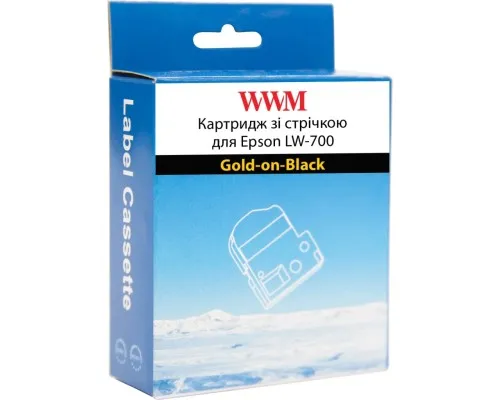 Лента для принтера этикеток WWM для Epson LW-700 24mm х 8m Gold-on-Black (WWM-SC24KZ)