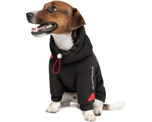 Худі для тварин Pet Fashion Snoodie S-М чорне (4823082423422)