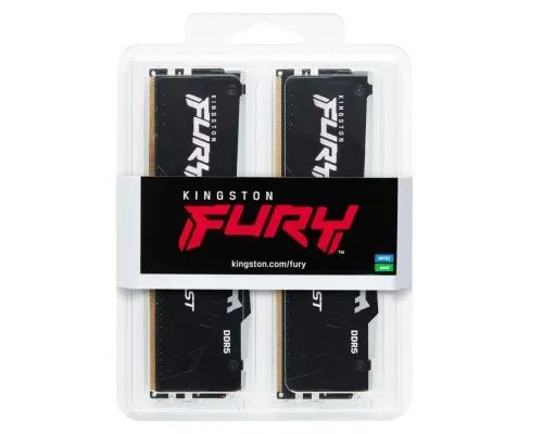 Модуль памяти для компьютера DDR5 16GB (2x8GB) 5200 MHz FURY Beast RGB Kingston Fury (ex.HyperX) (KF552C40BBAK2-16)