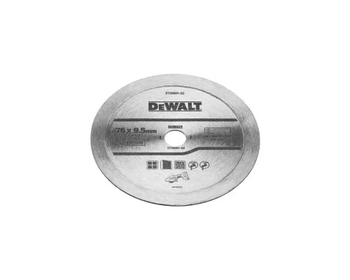 Диск пильний DeWALT алмазний кераміка/кахель, 76 х 1,0 х 9,5 мм, 1 шт. (DT20591)