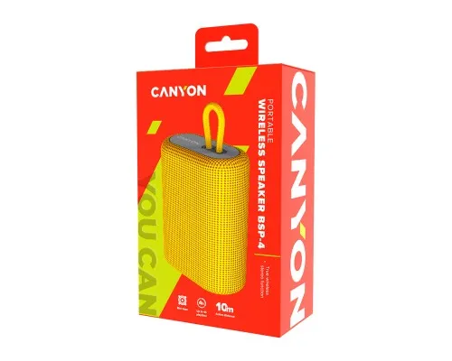 Акустична система Canyon BSP-4 Bluetooth Yellow (CNE-CBTSP4Y)