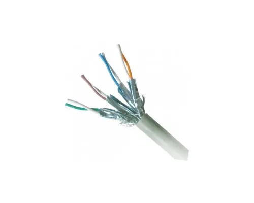 Патч-корд 2м S/FTP Cat 6A CU LSZH grey Cablexpert (PP6A-LSZHCU-2M)