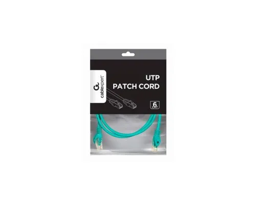 Патч-корд 1.5м UTP cat 6 CCA green Cablexpert (PP6U-1.5M/G)