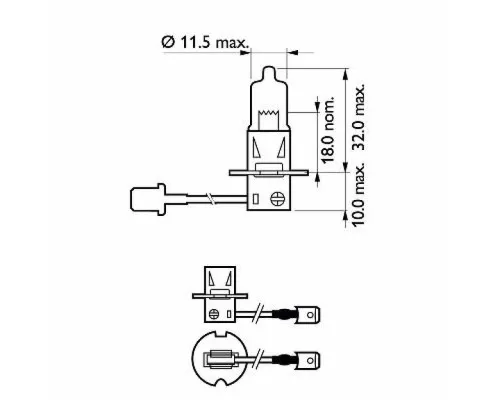 Автолампа Philips галогенова 55W (12336 LLECO C1)