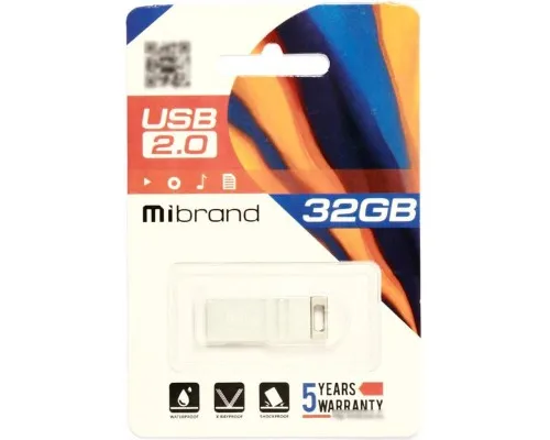 USB флеш накопитель Mibrand 32GB Сhameleon Silver USB 2.0 (MI2.0/CH32U6S)