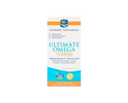 Жирні кислоти Nordic Naturals Рибячий жир + Коензим Q10, 1000 мг, Ultimate Omega + CoQ10, (NOR01892)