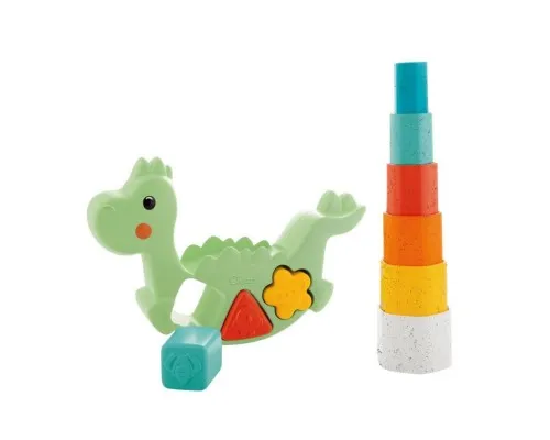Розвиваюча іграшка Chicco сортер 2 в 1 Eco+ Динозавр, що балансує (10499.10)