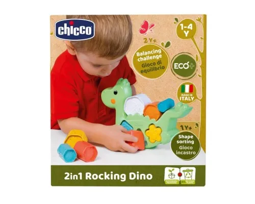 Развивающая игрушка Chicco сортер 2 в 1 Eco+ Балансирующий динозавр (10499.10)