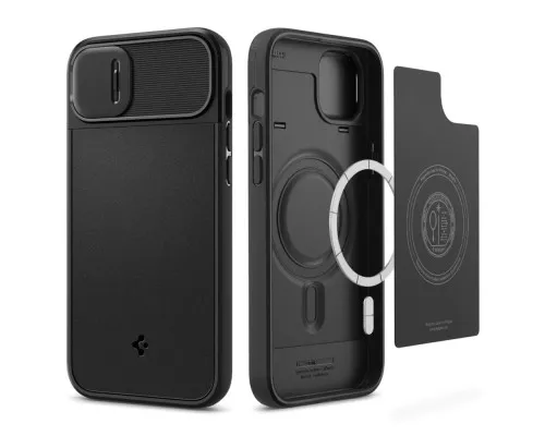 Чохол до мобільного телефона Spigen iPhone 14 Optik Armor MagFit Black (ACS05070)