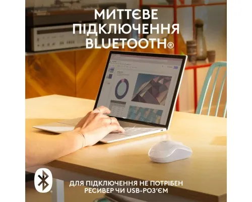 Мишка Logitech M240 Silent Bluetooth Off-White (910-007120)