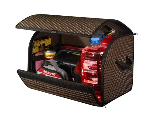 Сумка-органайзер EVAtech M-PRO 32x50x30 см. Ромб коричневий з чорним кантом (BS13642OM3RZB)