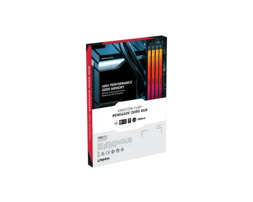 Модуль памяті для компютера DDR5 24GB 6400 MHz Renegade RGB Black Kingston Fury (ex.HyperX) (KF564C32RSA-24)