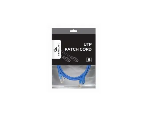 Патч-корд 1.5м UTP cat 6 CCA blue Cablexpert (PP6U-1.5M/B)