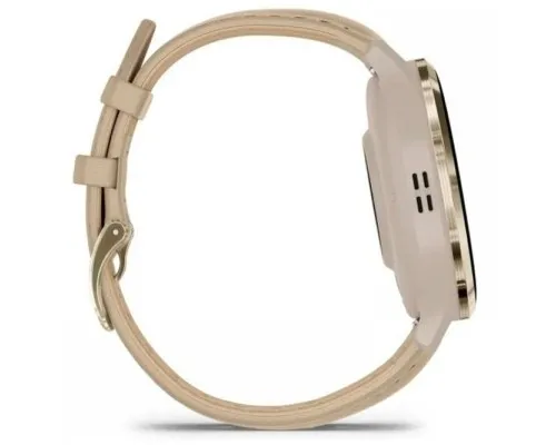 Смарт-часы Garmin Venu 3S, Fr. Gray + Soft Gold, Leather, GPS (010-02785-55)