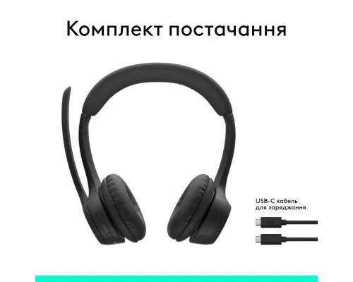 Навушники Logitech Zone 300 Bluetooth Graphite (981-001407)