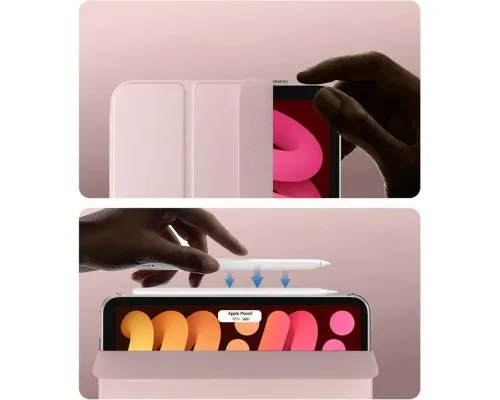 Чохол до планшета BeCover Tri Fold Hard Apple iPad Mini 7 2024 Pink (712454)