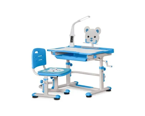 Парта со стулом Evo-kids BD-04 B XL Teddy с лампой