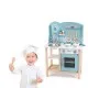 Игровой набор Viga Toys кухня из дерева с аксессуарами PolarB голубая (44047)