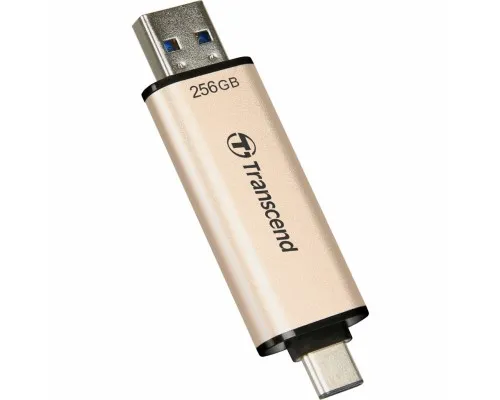 USB флеш накопитель Transcend 256GB JetFlash 930 Gold-Black USB 3.2/Type-C (TS256GJF930C)