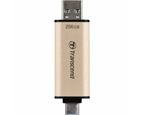 USB флеш накопитель Transcend 256GB JetFlash 930 Gold-Black USB 3.2/Type-C (TS256GJF930C)
