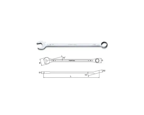 Ключ Toptul комбінований подовжений 22мм (AAEA2222)