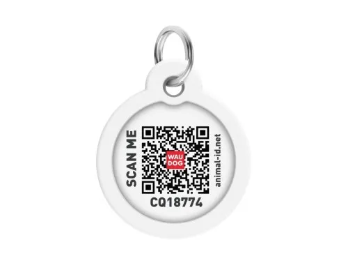 Адресник для тварин WAUDOG Smart ID з QR паспортом Сміливість, коло 25 мм (225-0231)