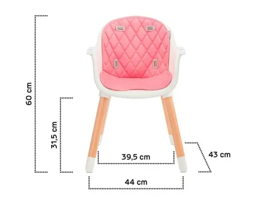 Стульчик для кормления Kinderkraft Sienna Pink (5902533915132)