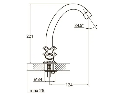 Смеситель AQUATICA QN-2B158C (9786100)