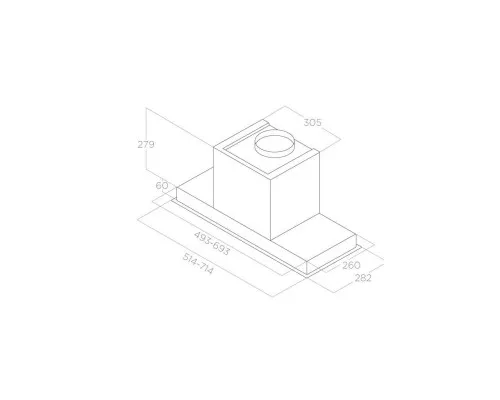 Витяжка кухонна Elica HIDDEN 2.0 IXGL/A/52