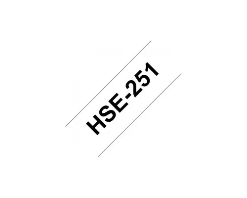 Лента для принтера этикеток UKRMARK B-HS251, термоусадочная трубка 23,6мм х 1,5м, black on white, совместимая с HSe251 (CBHS251)